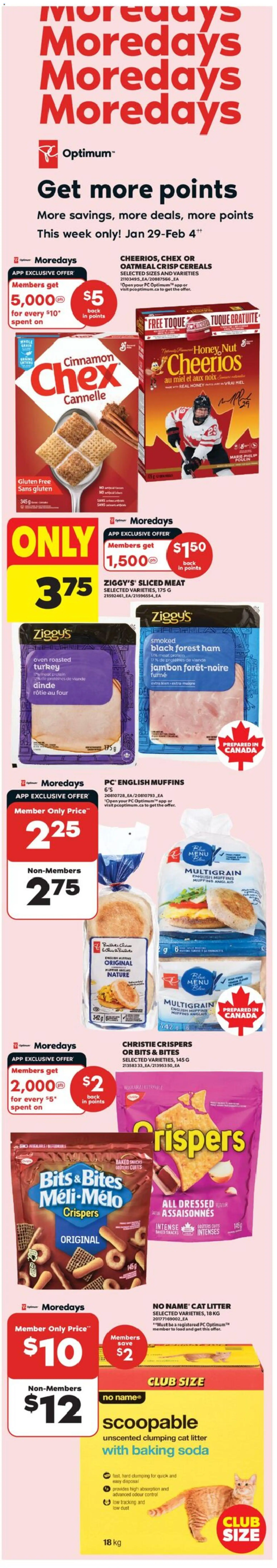 Preview of leaflet Weekly Flyer - AB from shop Real Canadian Superstore is valid from Jan 29, 2026 - Turkey, Honey, PC, Meat, Muffins, Oven, Cat litter, Grains