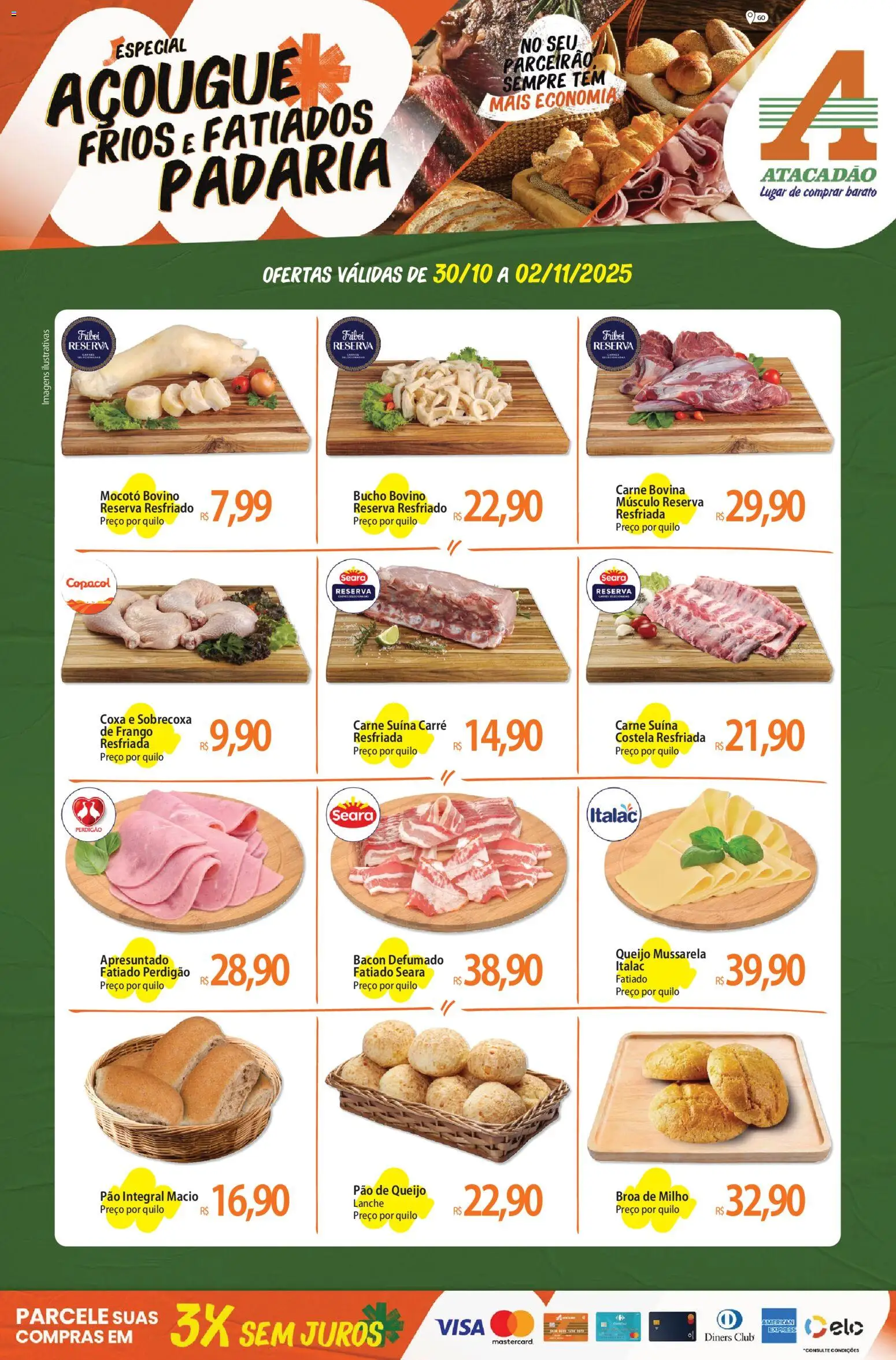 Pré-Visualização do folheto "Ofertas - GO" da loja Atacadão válido a partir de 30/10/2025