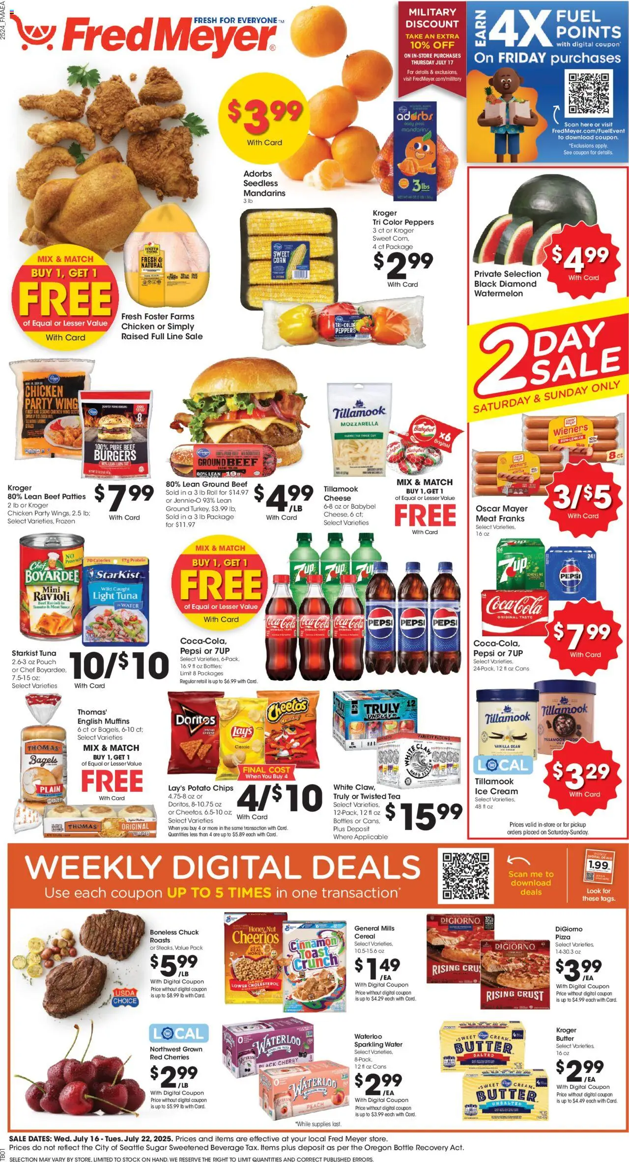 Fred Meyer Weekly Ad from 07/16/2025 - Flyer - Page number 1