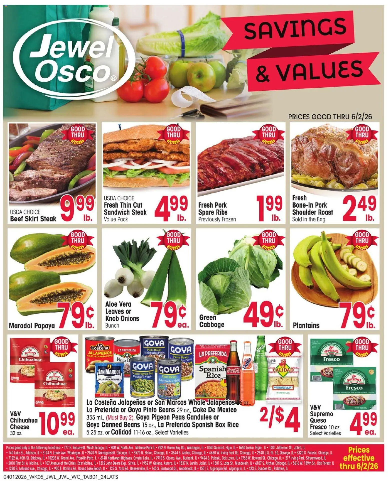Ad Preview of Jewel Osco Jewel Osco Savings & Values from 04/01/2026