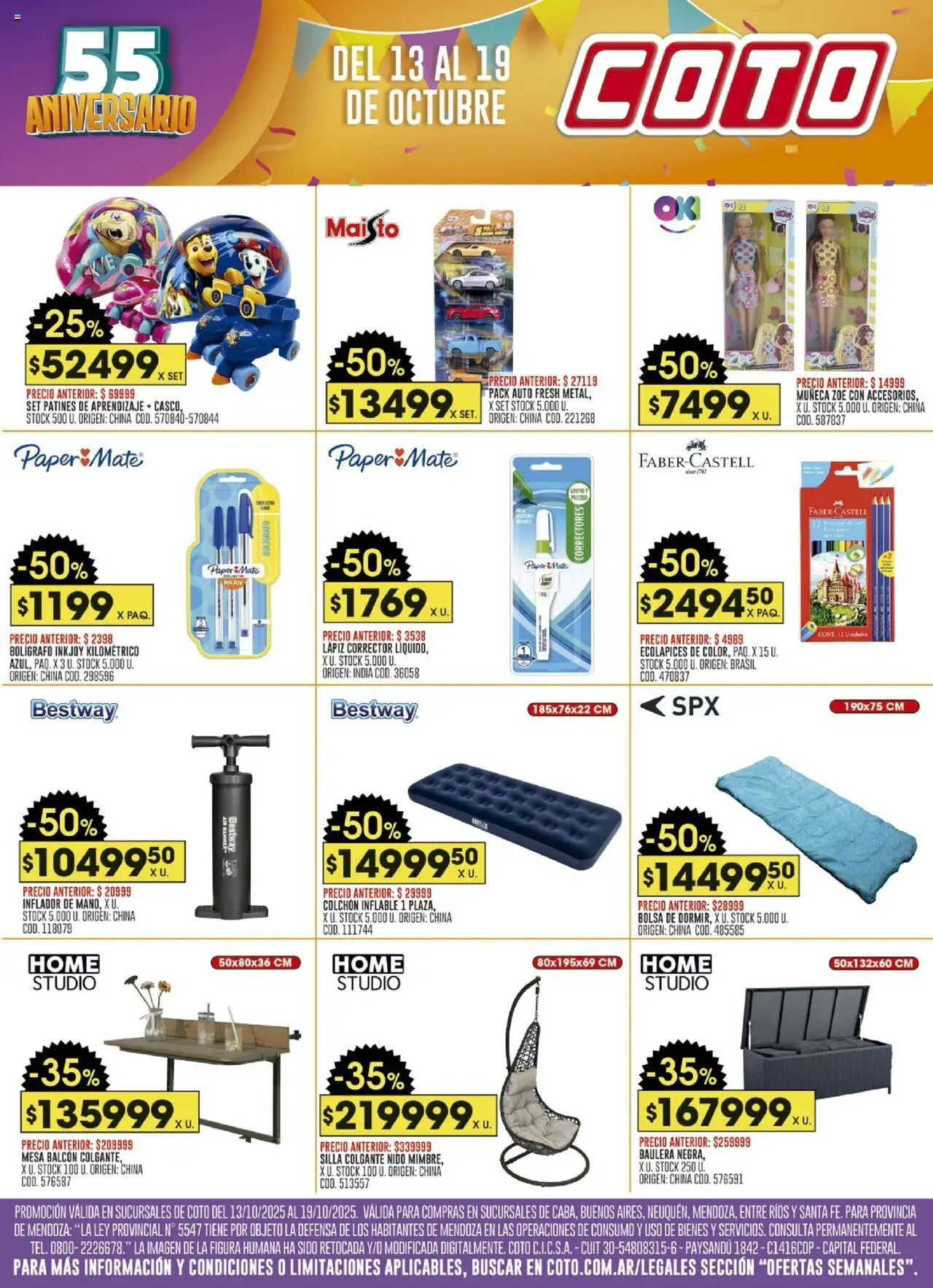 Coto Ofertas Hogar del 13/10/2025 >> Catálogo
