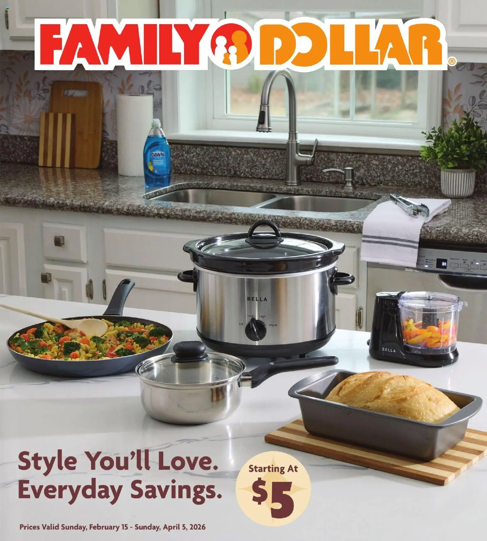 Ad Preview of Family Dollar Home Book from 02/15/2026