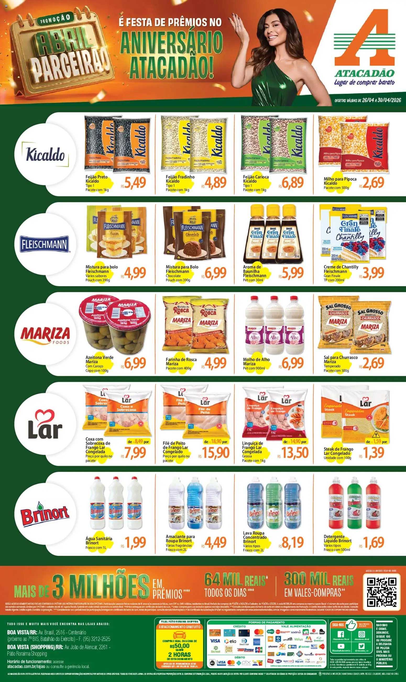 Pré-Visualização do folheto "Atacadão ofertas - RR" da loja Atacadão válido a partir de 26/04/2026