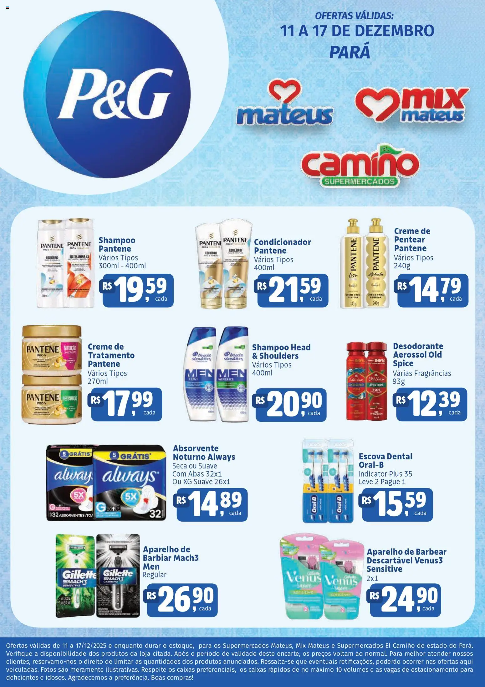 Pré-Visualização do folheto "Ofertas Exclusivo P&G" da loja Mateus válido a partir de 11/12/2025