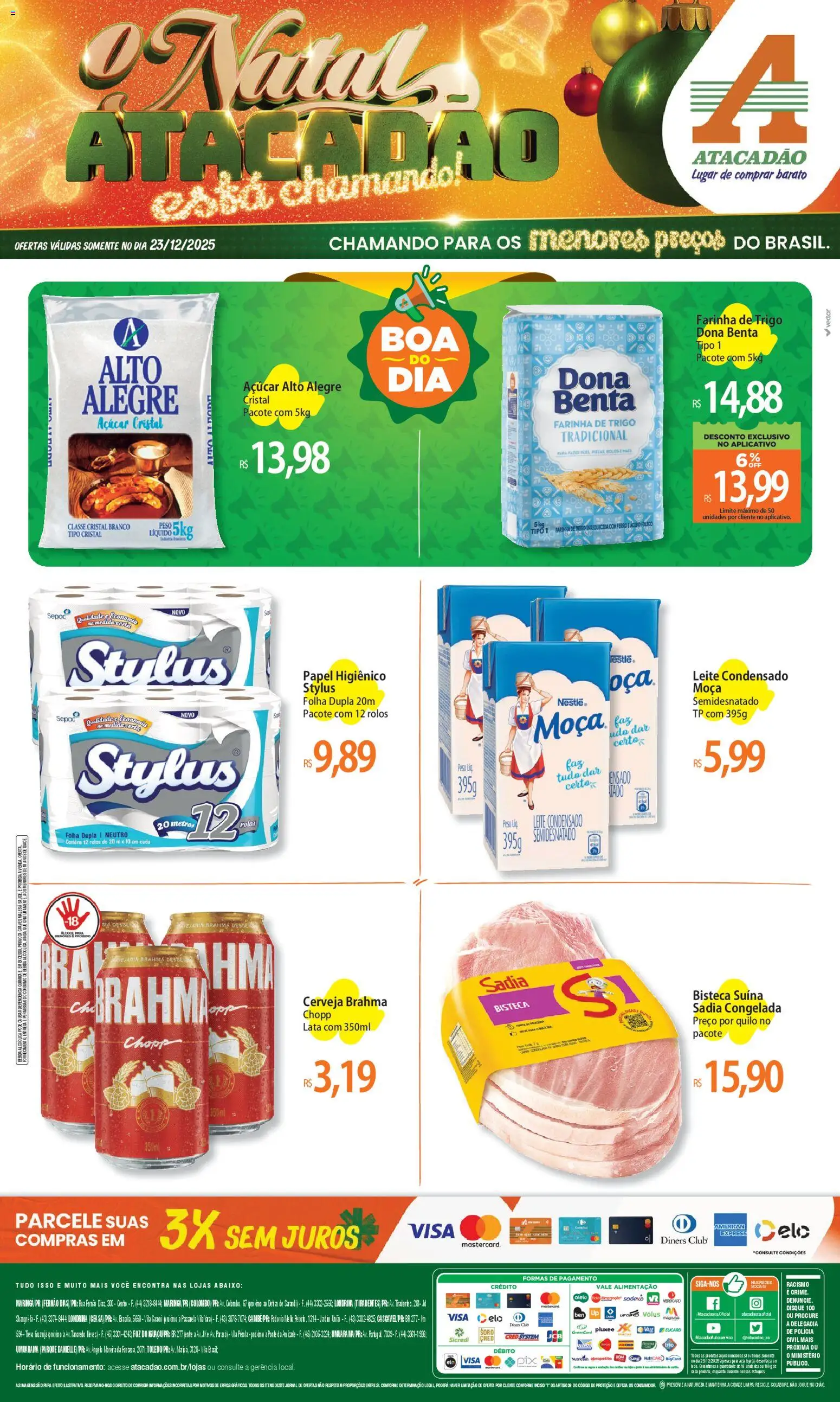 Pré-Visualização do folheto "Ofertas - PR" da loja Atacadão válido a partir de 23/12/2025