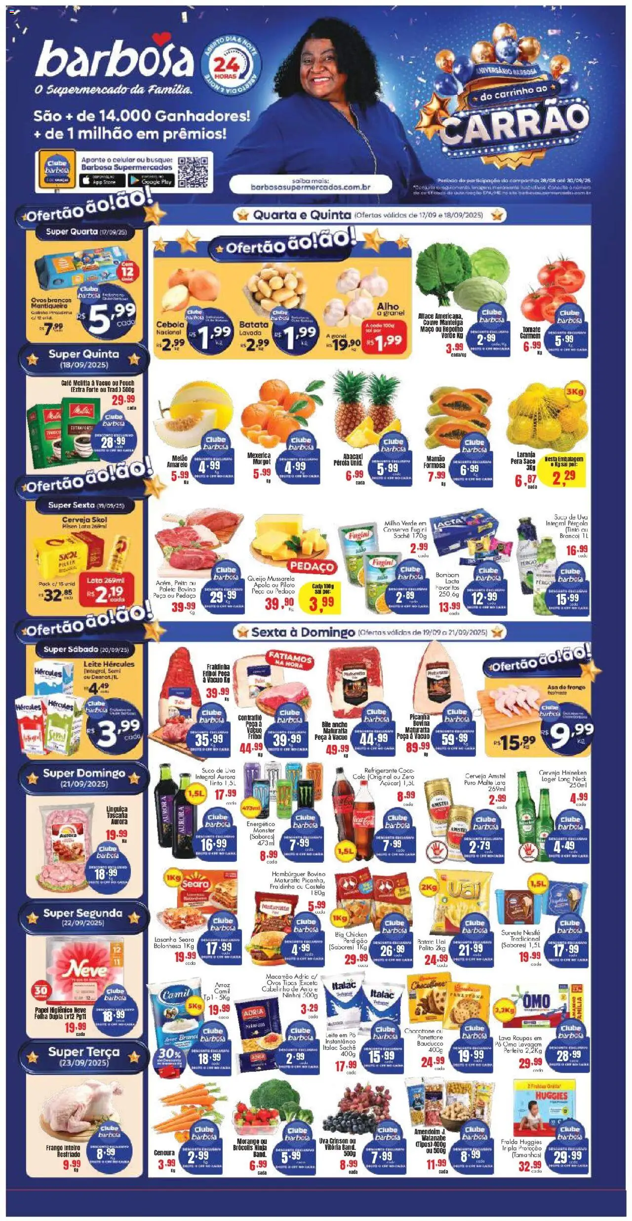 Barbosa Supermercados folheto "Ofertas Rede e Interior" válido a partir de 17/09/2025 - número de página 1