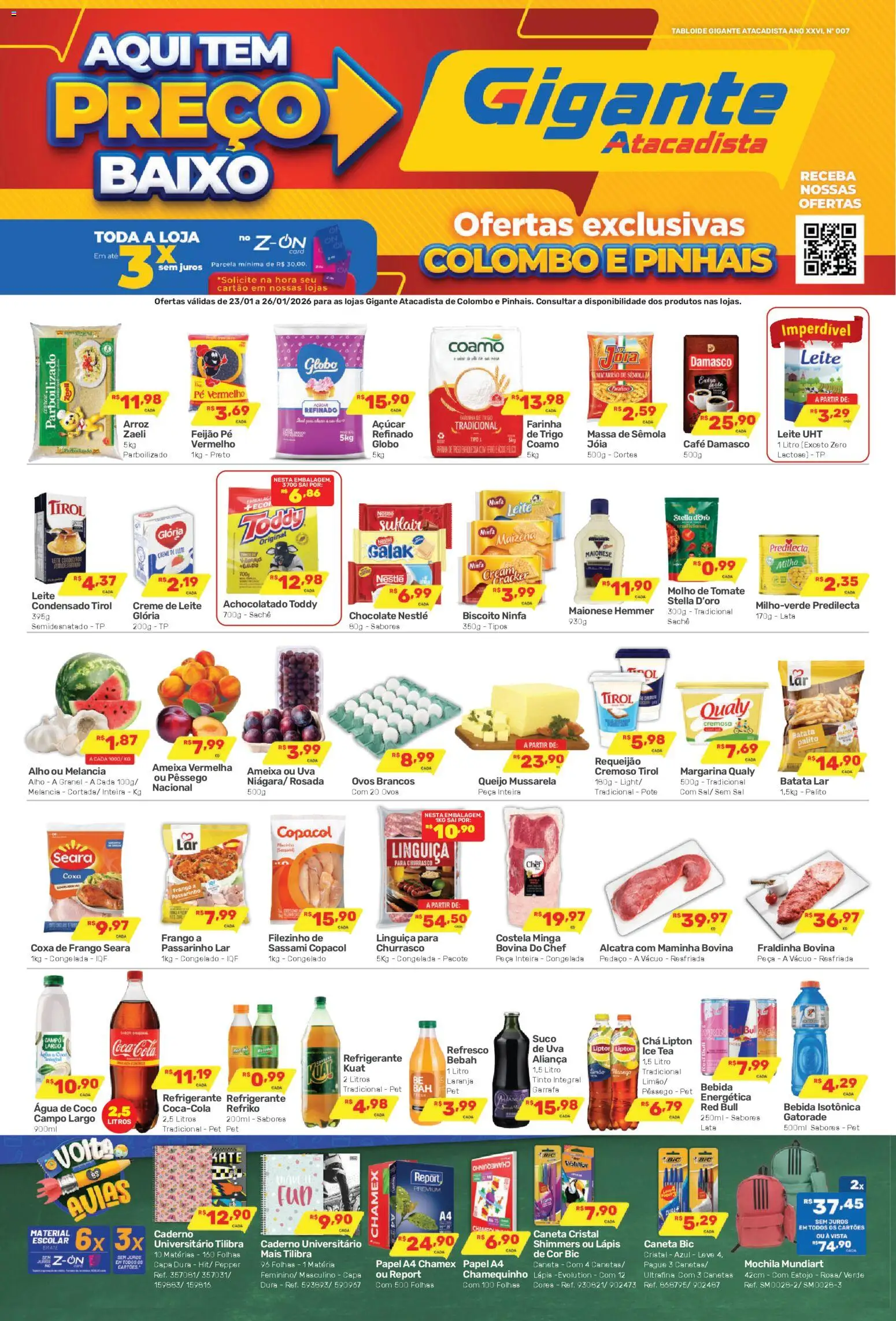 Pré-Visualização do folheto "Ofertas da semana" da loja Gigante Atacadista válido a partir de 23/01/2026