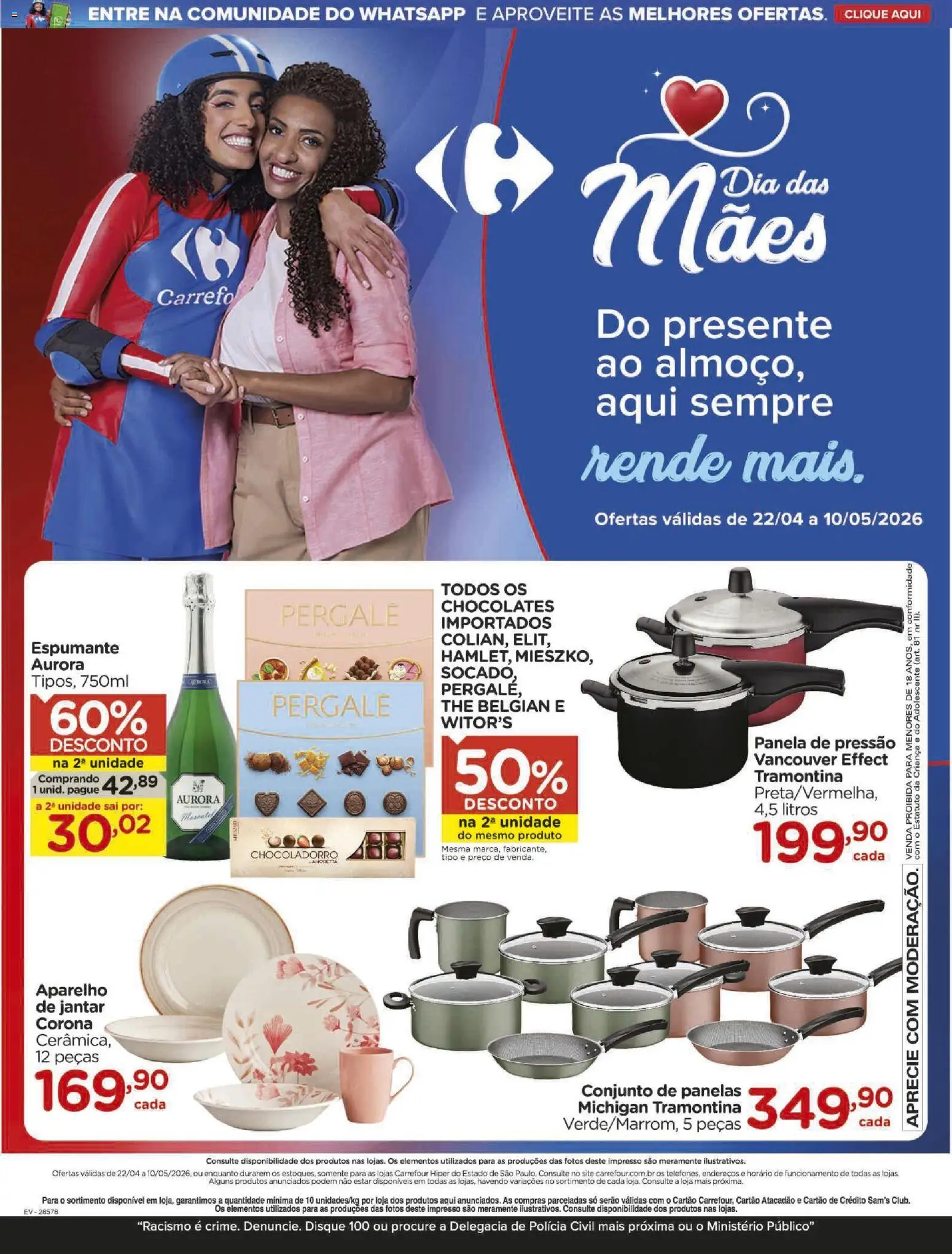Pré-Visualização do folheto "Carrefour ofertas Dia das Mães" da loja Carrefour válido a partir de 22/04/2026