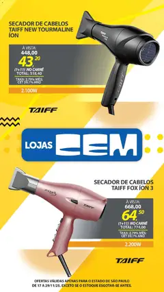 Pré-Visualização do folheto "Ofertas atuais" da loja Lojas Cem válido a partir de 17/11/2025 | Página: 140
