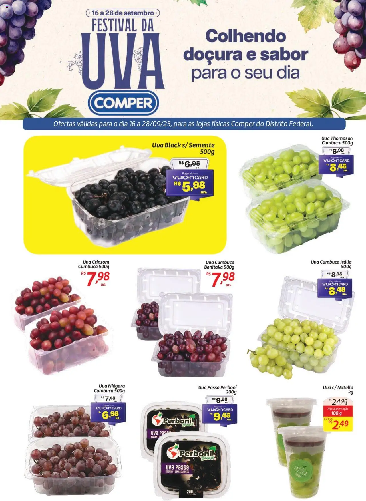 Comper folheto "Ofertas Festival da Uva" válido a partir de 16/09/2025 - número de página 1