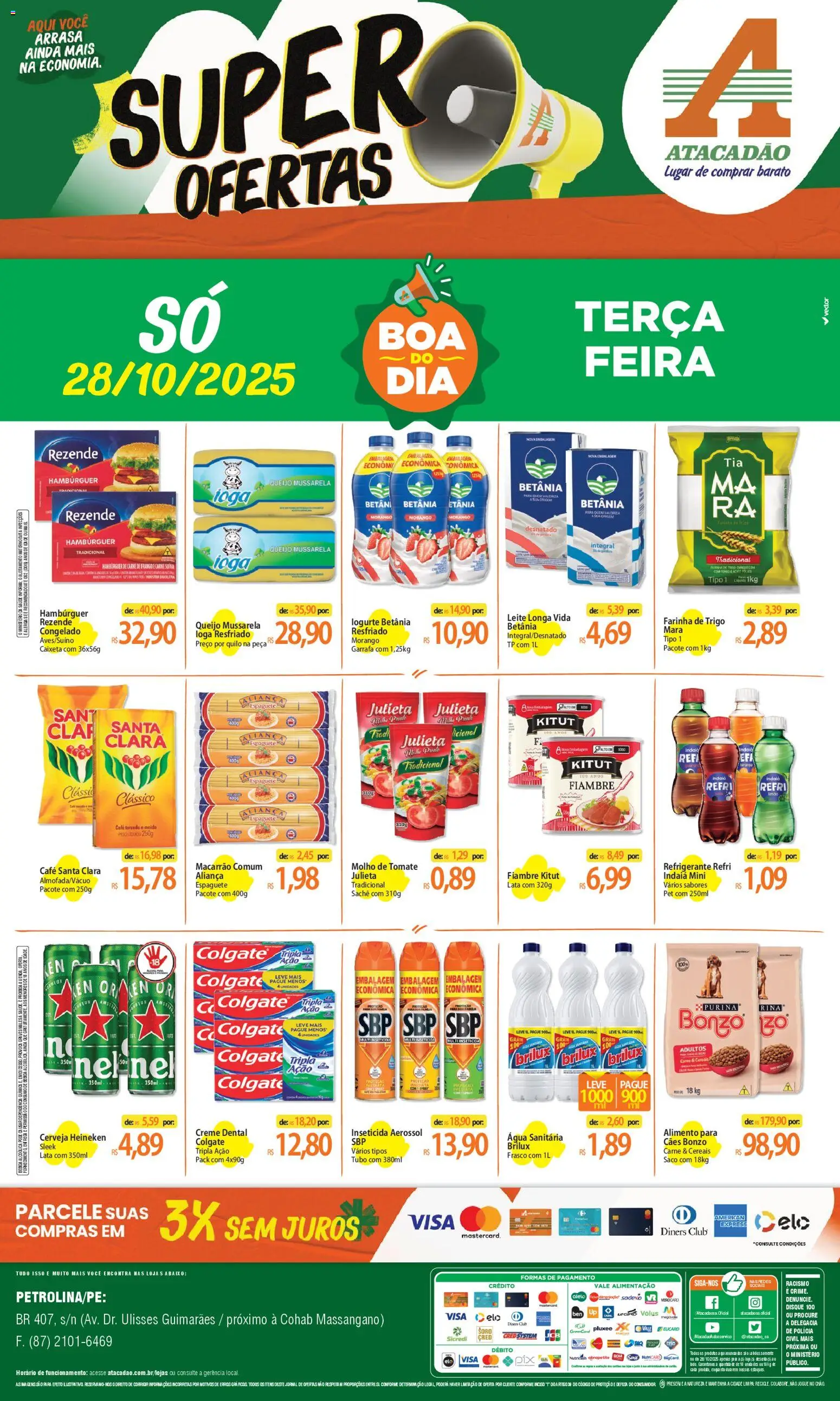 Pré-Visualização do folheto "Ofertas - PE" da loja Atacadão válido a partir de 28/10/2025