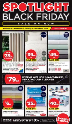 Preview of catalogue Black Friday from shop Spotlight valid 24 Nov 2025