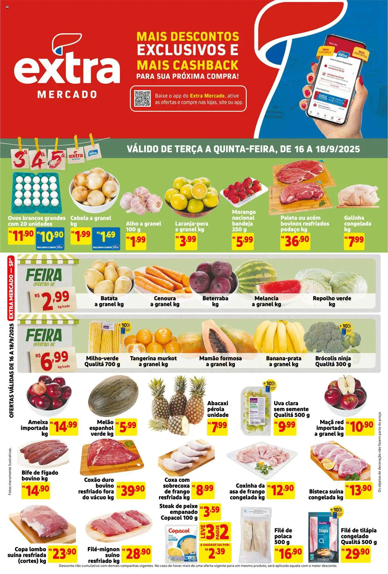 Extra folheto "Ofertas de Mercado Terça e Quinta" válido a partir de 16/09/2025 - número de página 1