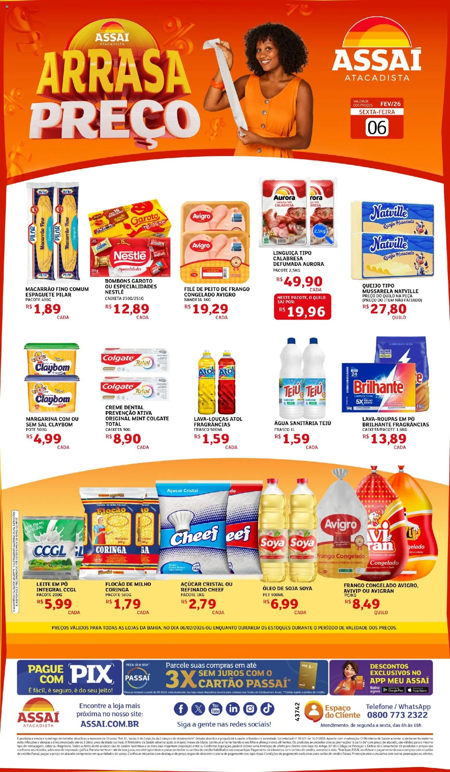 Pré-Visualização do folheto "Encarte - BA" da loja Assaí Atacadista válido a partir de 06/02/2026