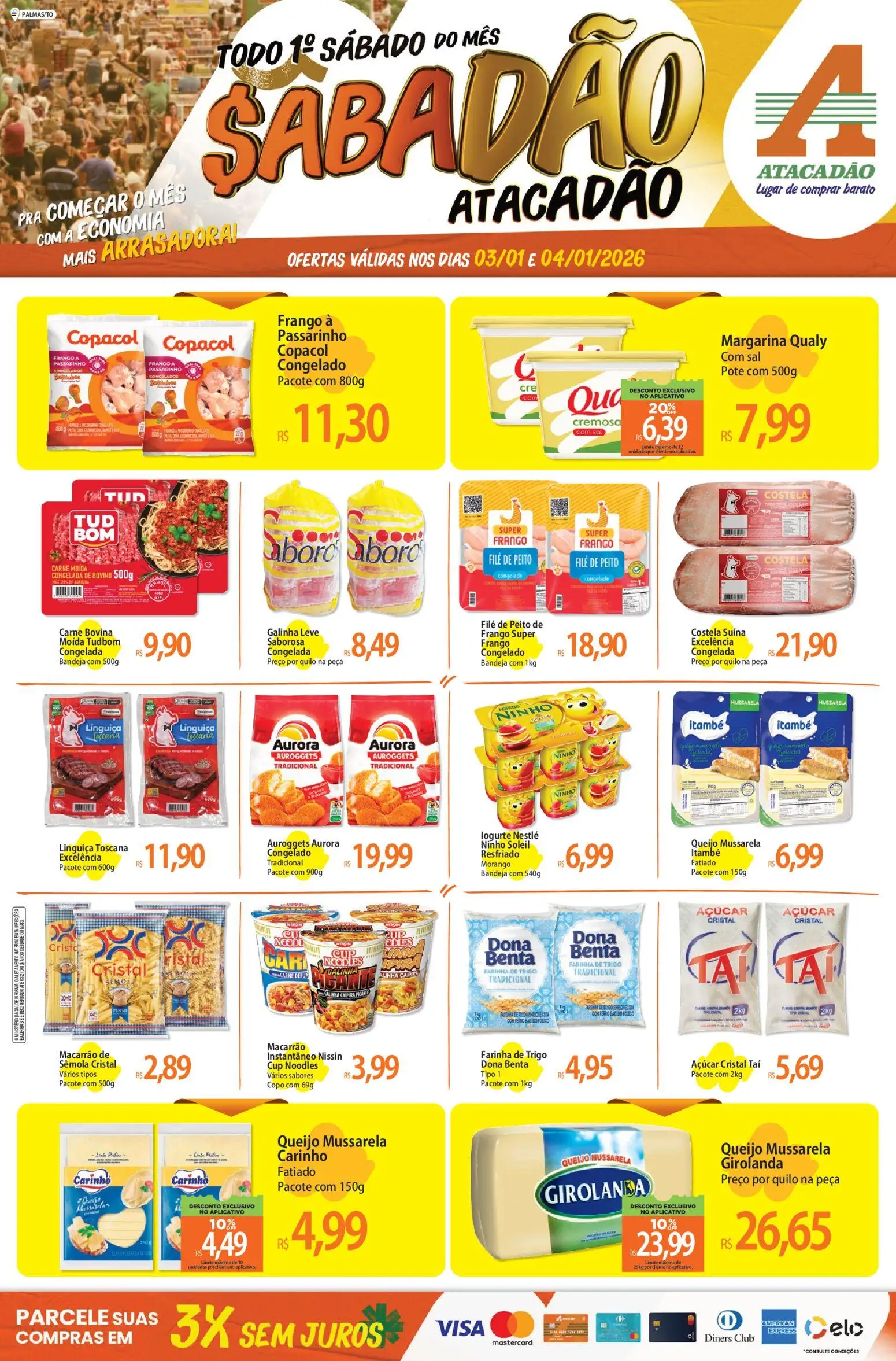 Pré-Visualização do folheto "Ofertas - TO" da loja Atacadão válido a partir de 03/01/2026