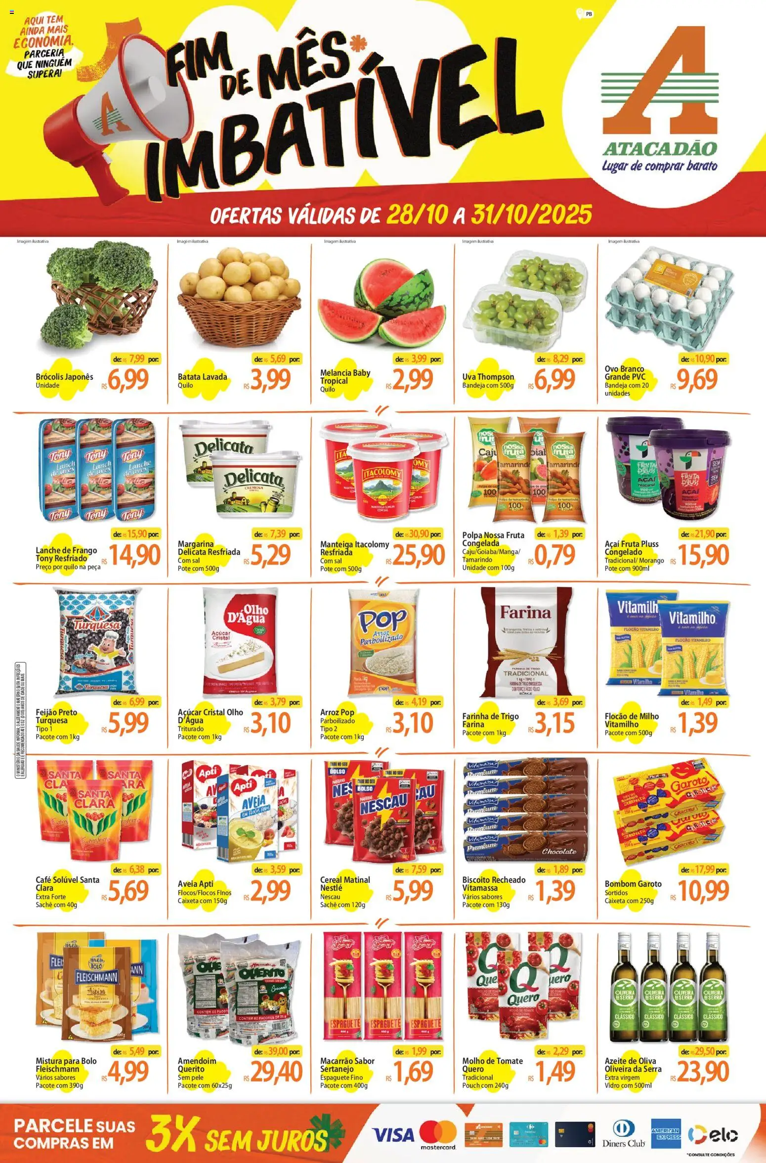 Pré-Visualização do folheto "Ofertas - PB" da loja Atacadão válido a partir de 28/10/2025