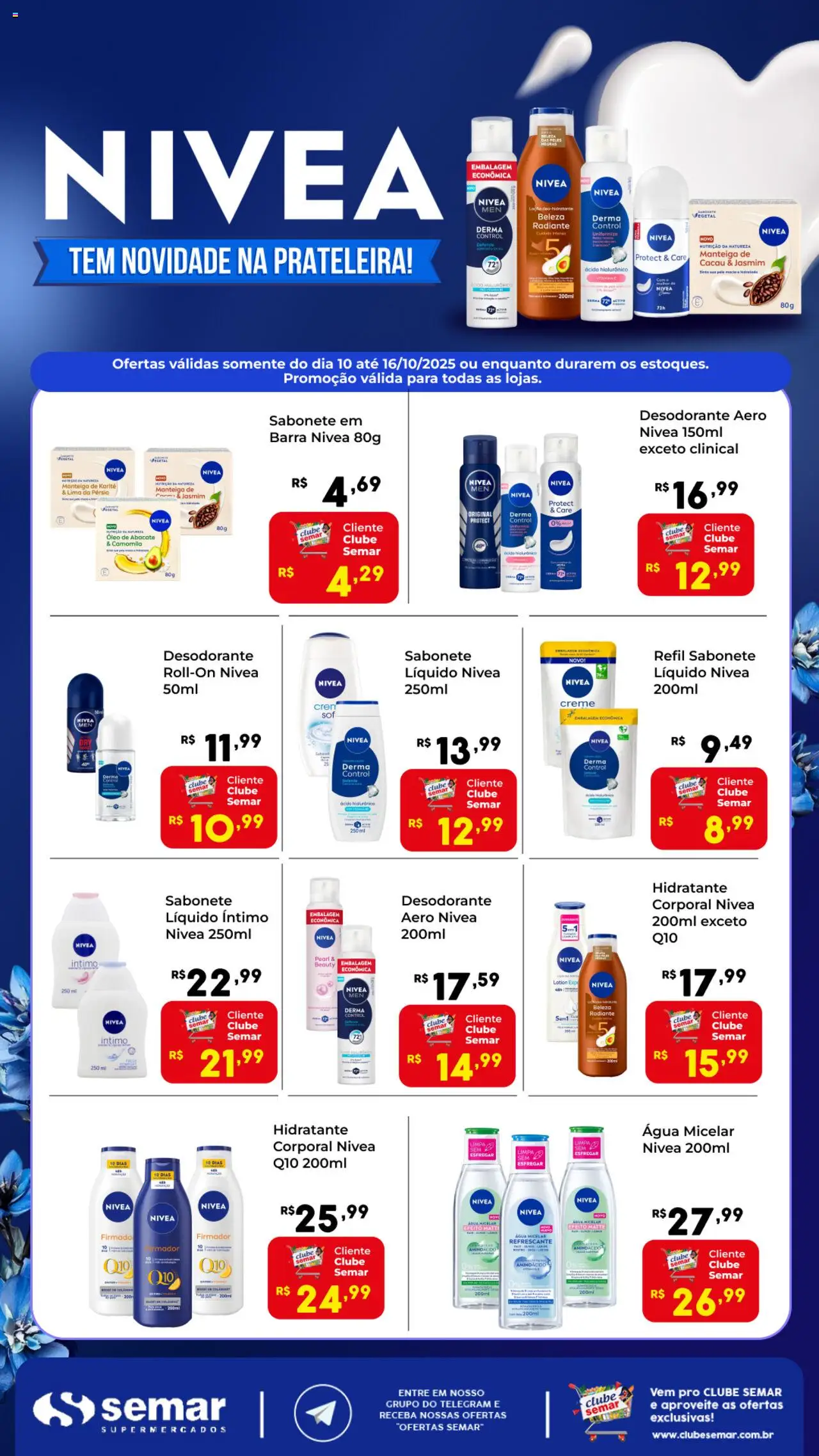 Semar Supermercado folheto "Ofertas Nivea" válido a partir de 10/10/2025 - número de página 1