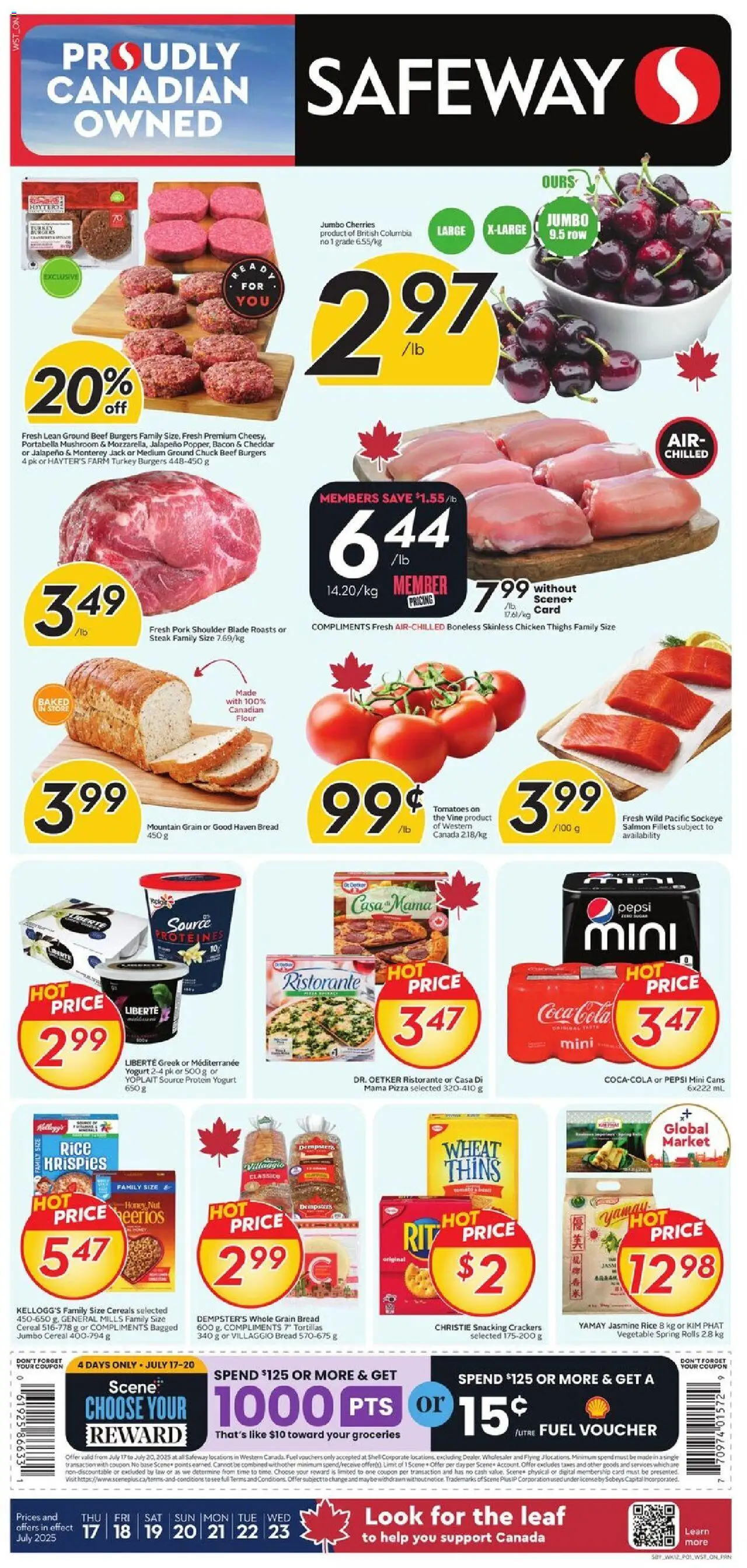Safeway flyer valid from Jul 17, 2025 - page number 1