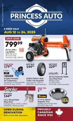 Preview of leaflet 2 Week Sale! from shop Princess Auto is valid from Aug 12, 2025