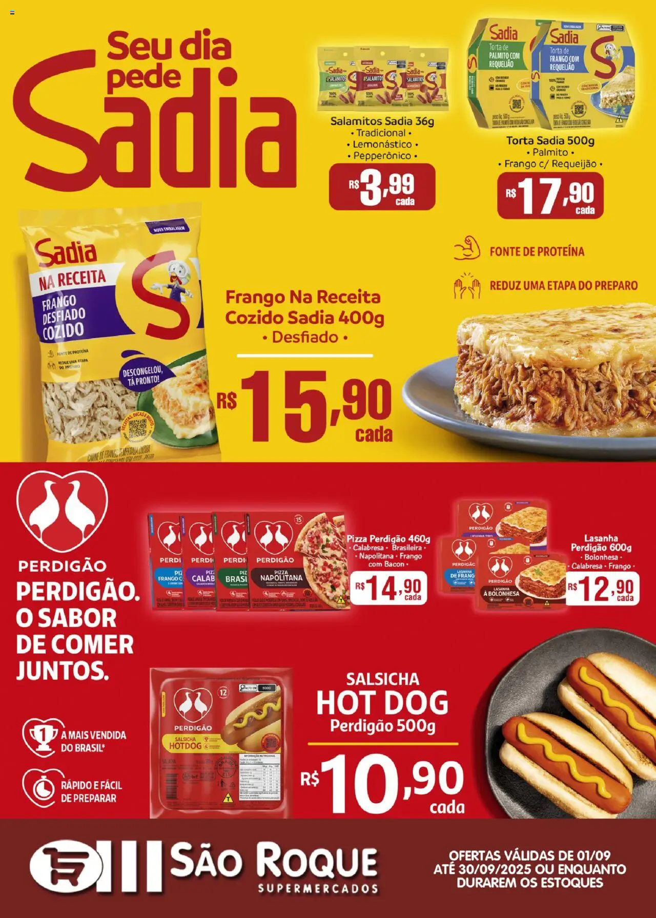 São Roque Supermercados folheto "Ofertas BRF" válido a partir de 01/09/2025 - número de página 1