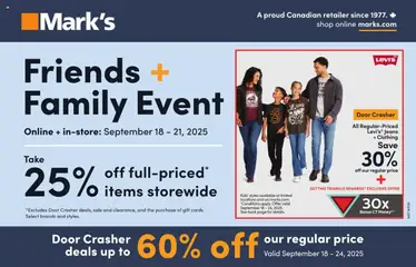 Preview of leaflet Weekly flyer / circulaire from shop Mark's is valid from Sep 18, 2025