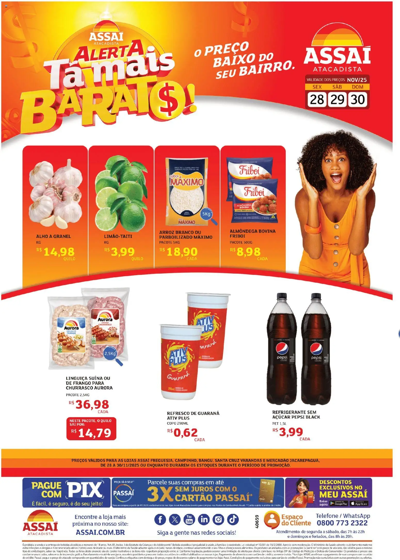 Pré-Visualização do folheto "Encarte - RJ" da loja Assaí Atacadista válido a partir de 28/11/2025