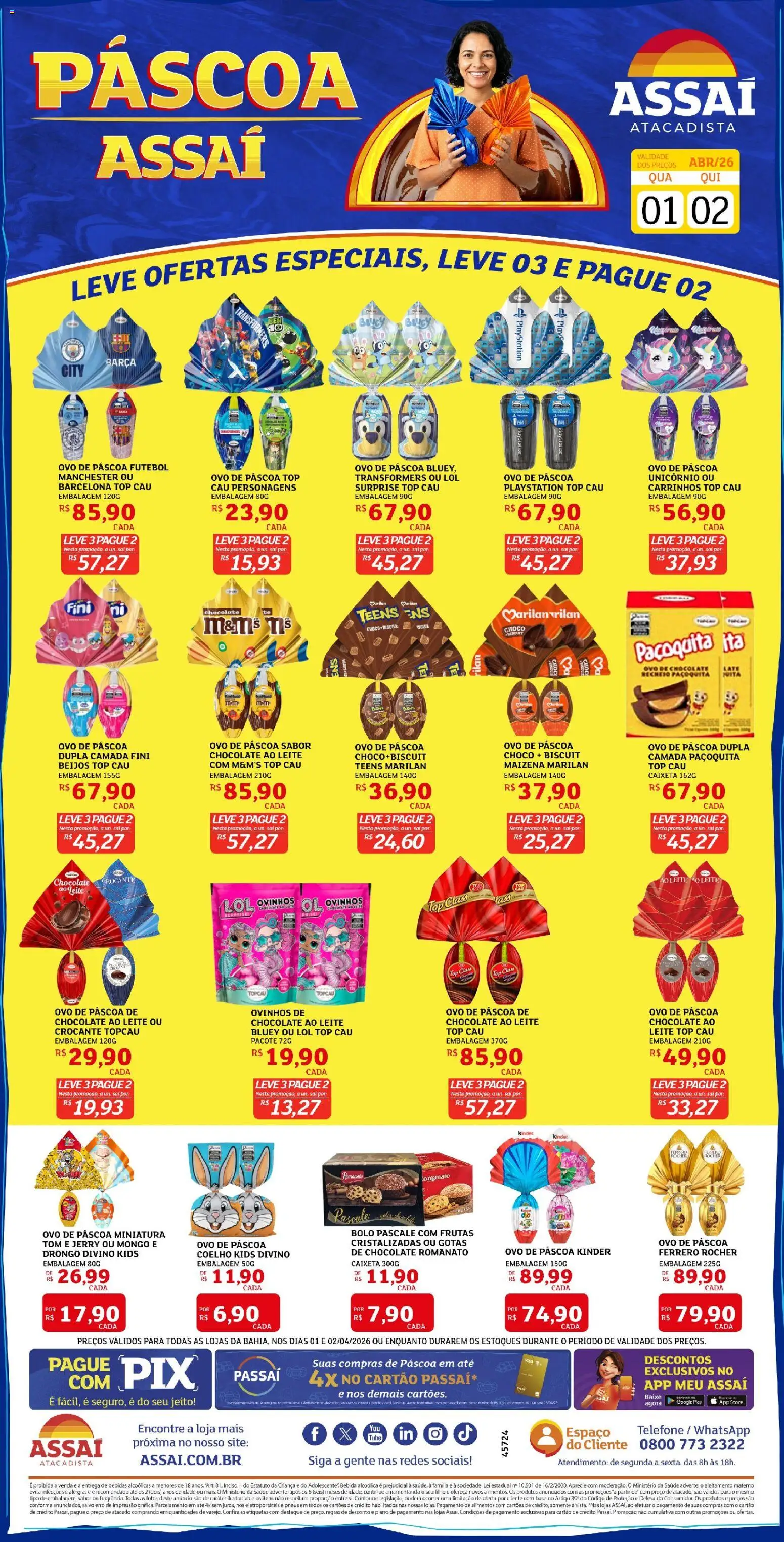 Pré-Visualização do folheto "Assaí Atacadista ofertas - BA" da loja Assaí Atacadista válido a partir de 01/04/2026