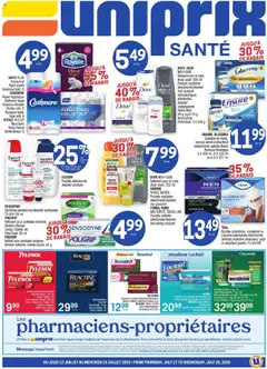 Preview of leaflet Uniprix Sante - QC from shop Uniprix is valid from Jul 17, 2025