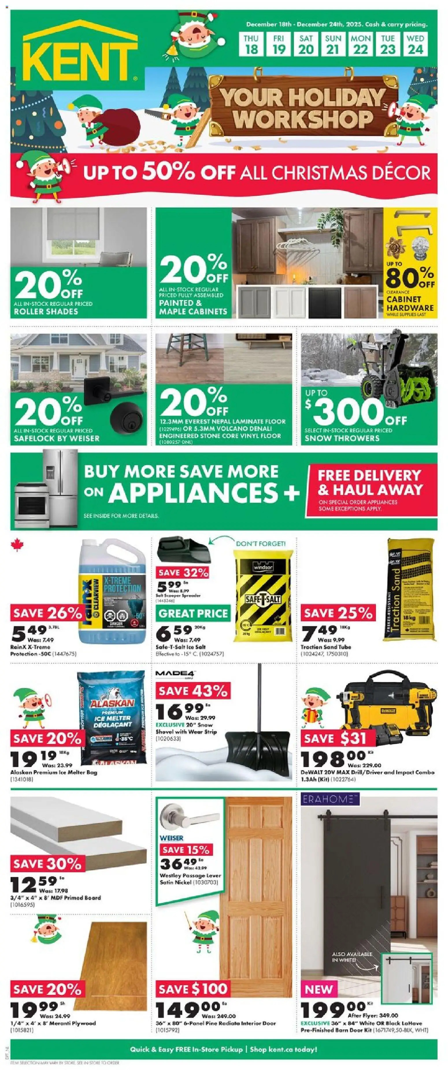 Preview of leaflet Weekly Flyer - NL from shop Kent is valid from Dec 18, 2025 - Ice, Cabinet, Bag, Door, Salt