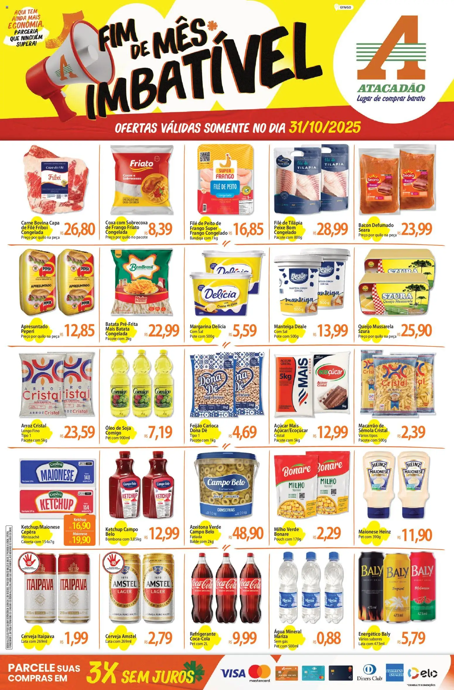 Pré-Visualização do folheto "Ofertas - GO" da loja Atacadão válido a partir de 31/10/2025