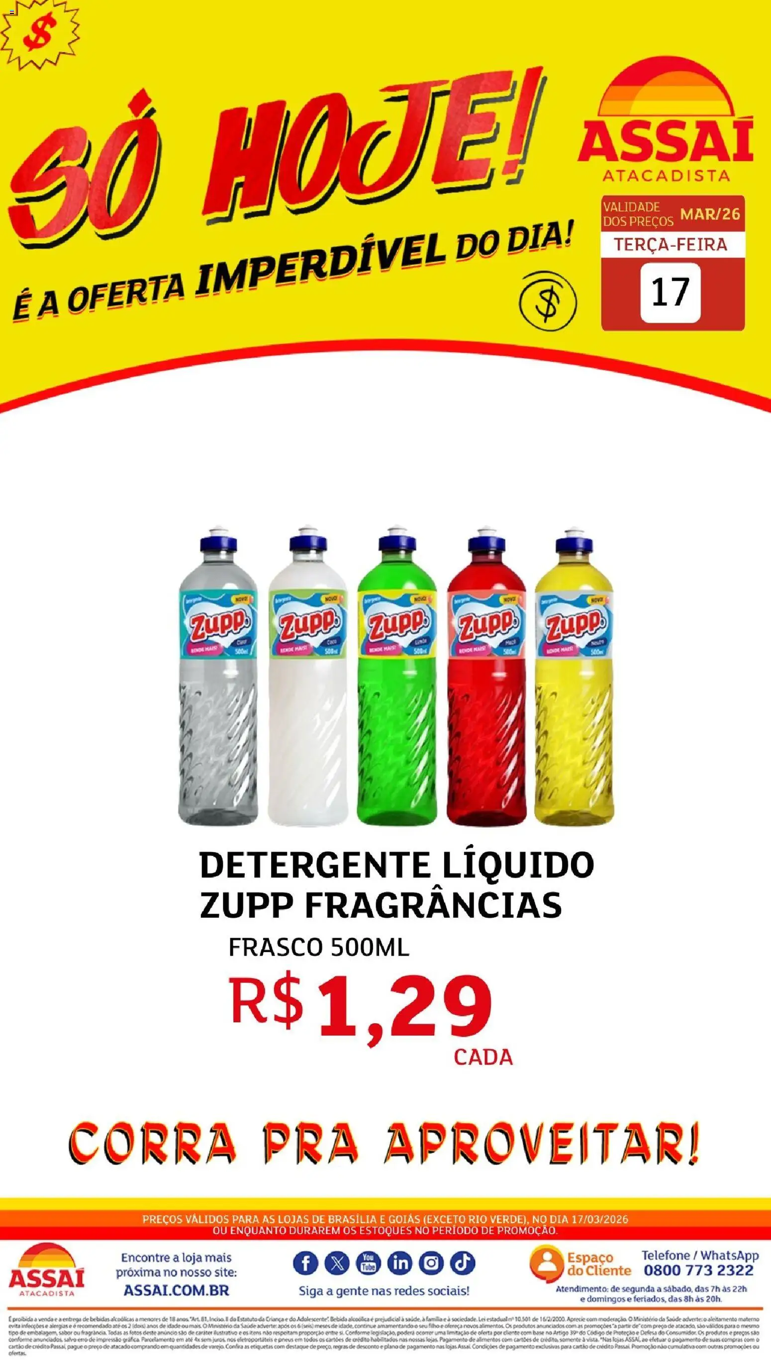 Pré-Visualização do folheto "Assaí Atacadista ofertas - DF" da loja Assaí Atacadista válido a partir de 17/03/2026