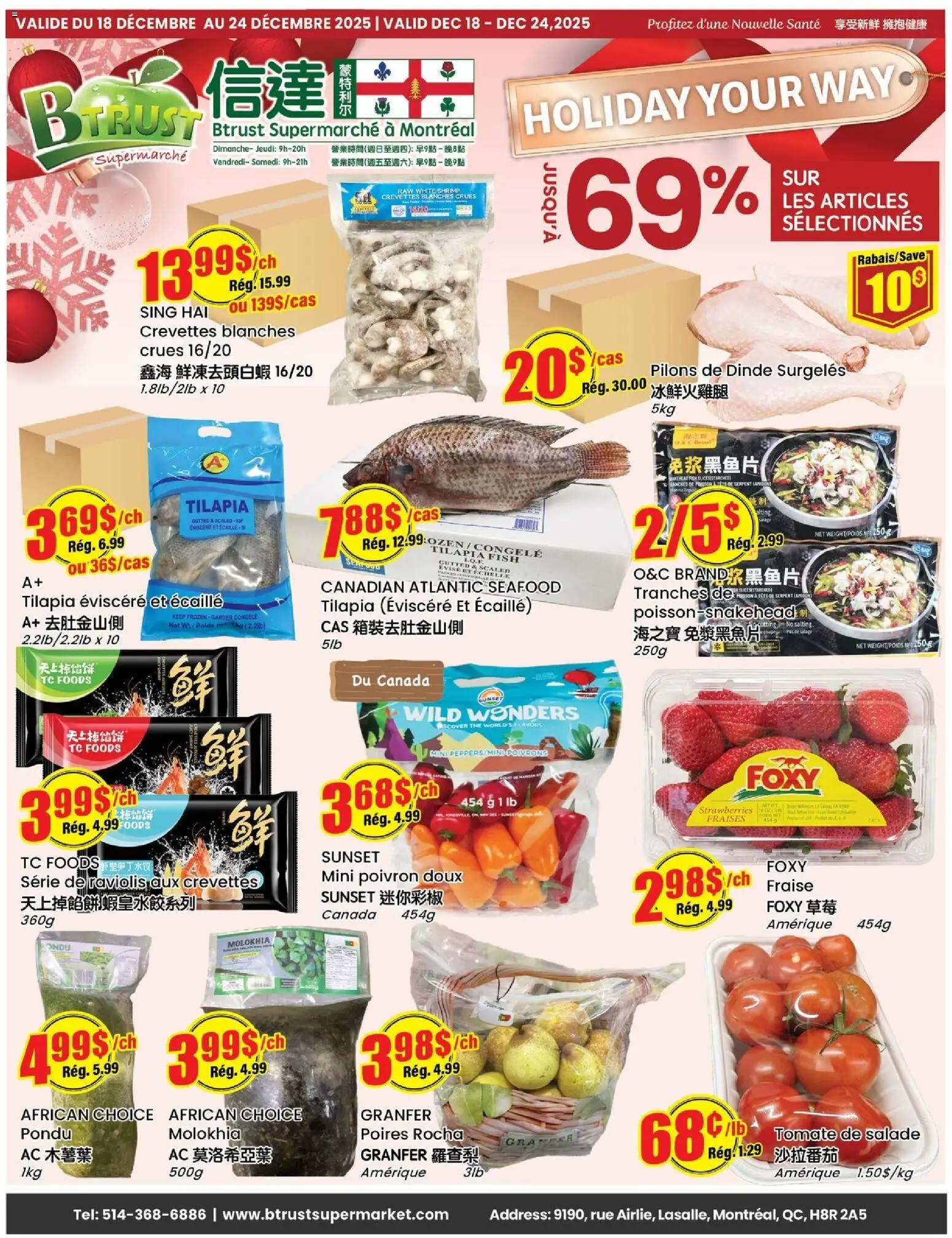 Preview of leaflet Weekly flyer / circulaire from shop Btrust Supermarket is valid from Dec 18, 2025