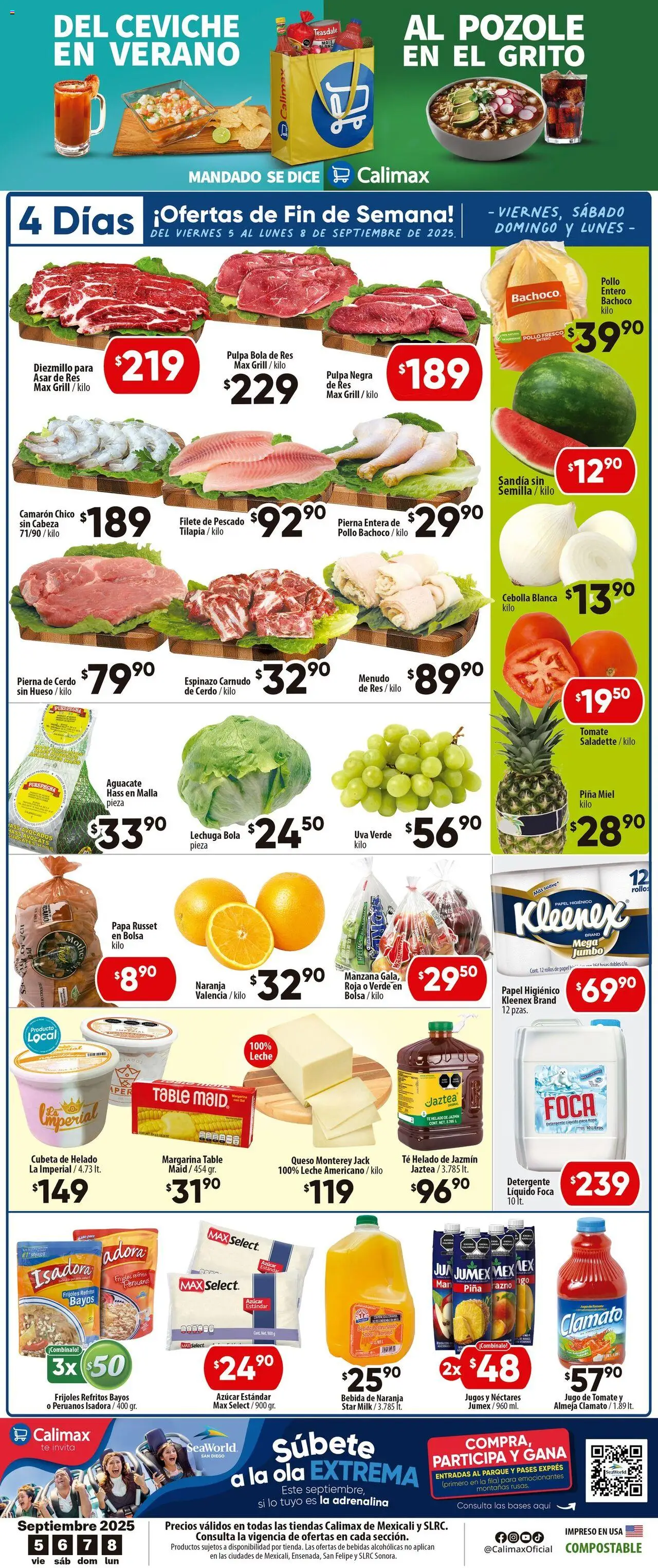 Folleto Mexicali Calimax y sus promociones válidas desde el 05/09/2025 - Número de página 1