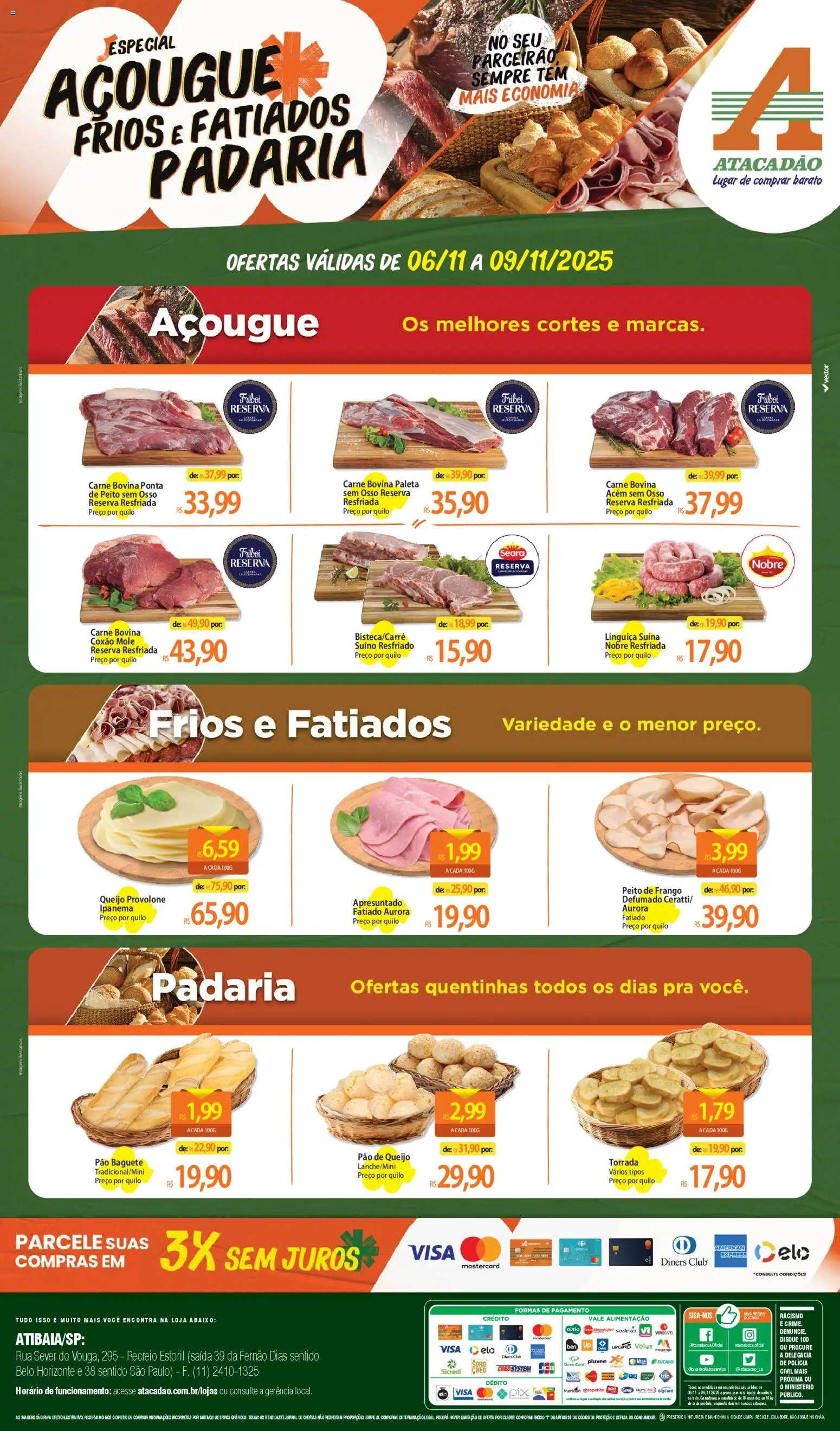 Pré-Visualização do folheto "Ofertas - SP" da loja Atacadão válido a partir de 06/11/2025