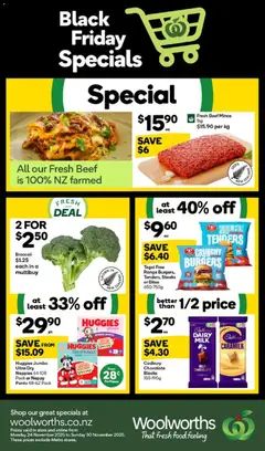 Preview of catalogue Black Friday from shop Woolworths valid 24 Nov 2025