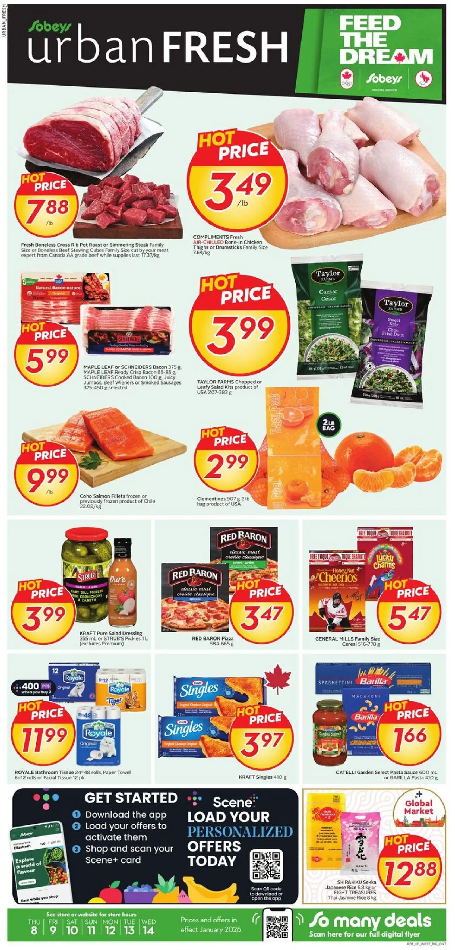 Preview of leaflet Weekly Flyer - Urban Fresh from shop Sobeys is valid from Jan 08, 2026