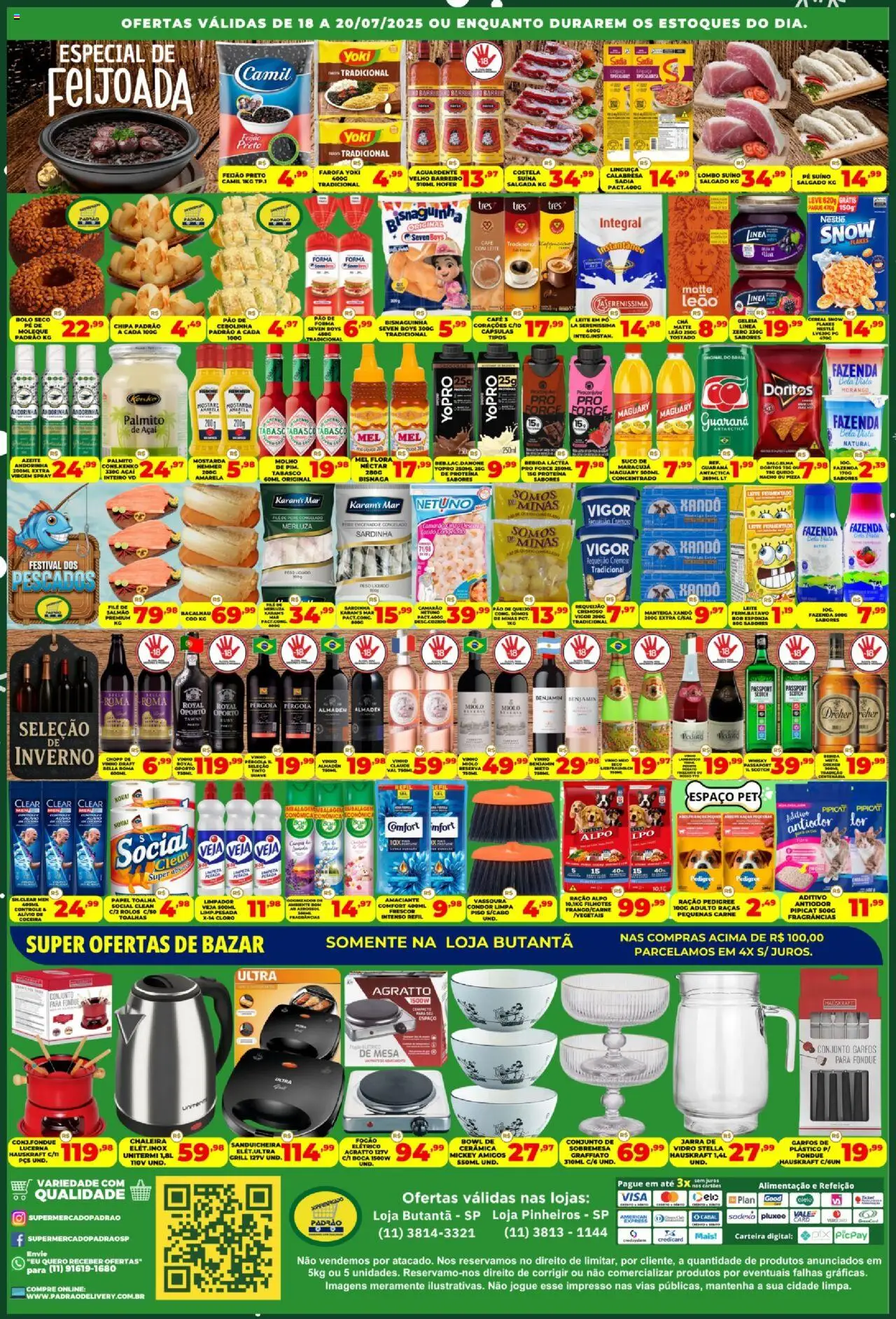 Supermercado Padrão folheto "Ofertas Especial de Feijoada" válido a partir de 18/07/2025 - número de página 1