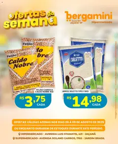 Pré-Visualização do folheto "Ofertas da semana" da loja Supermercado Bergamini válido a partir de 06/08/2025