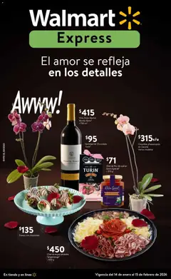 Vista previa las ofertas de la tienda Walmart Express - Folleto El amor se refleja en los detalles desde el 14/01/2026 