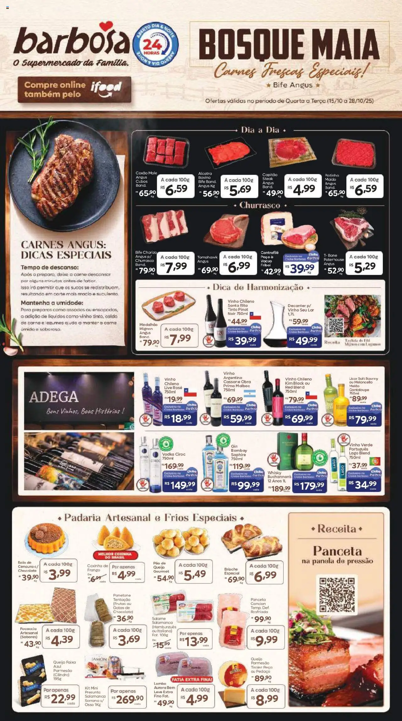 Barbosa Supermercados folheto "Ofertas Loja Bosque Maia" válido a partir de 15/10/2025 - número de página 1