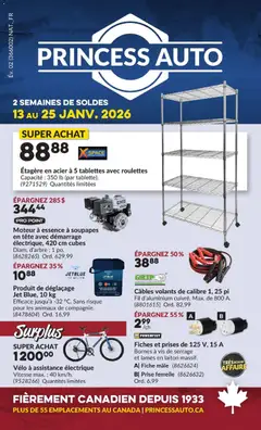 Preview of leaflet 2 Semaines de Soldes ! from shop Princess Auto is valid from Jan 13, 2026