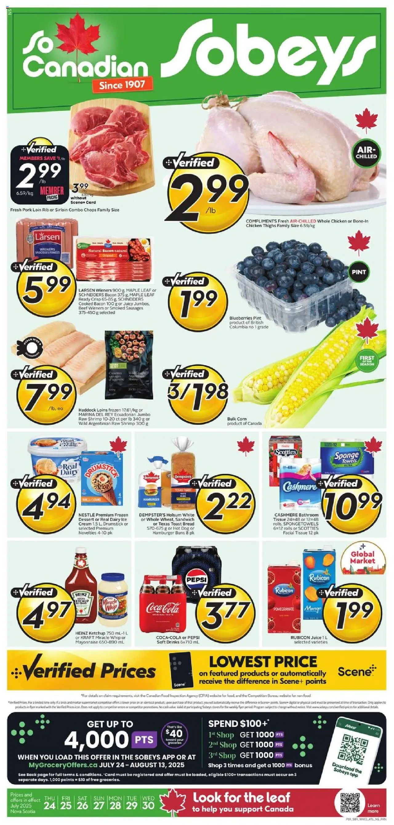 Sobeys flyer valid from Jul 24, 2025 - page number 1