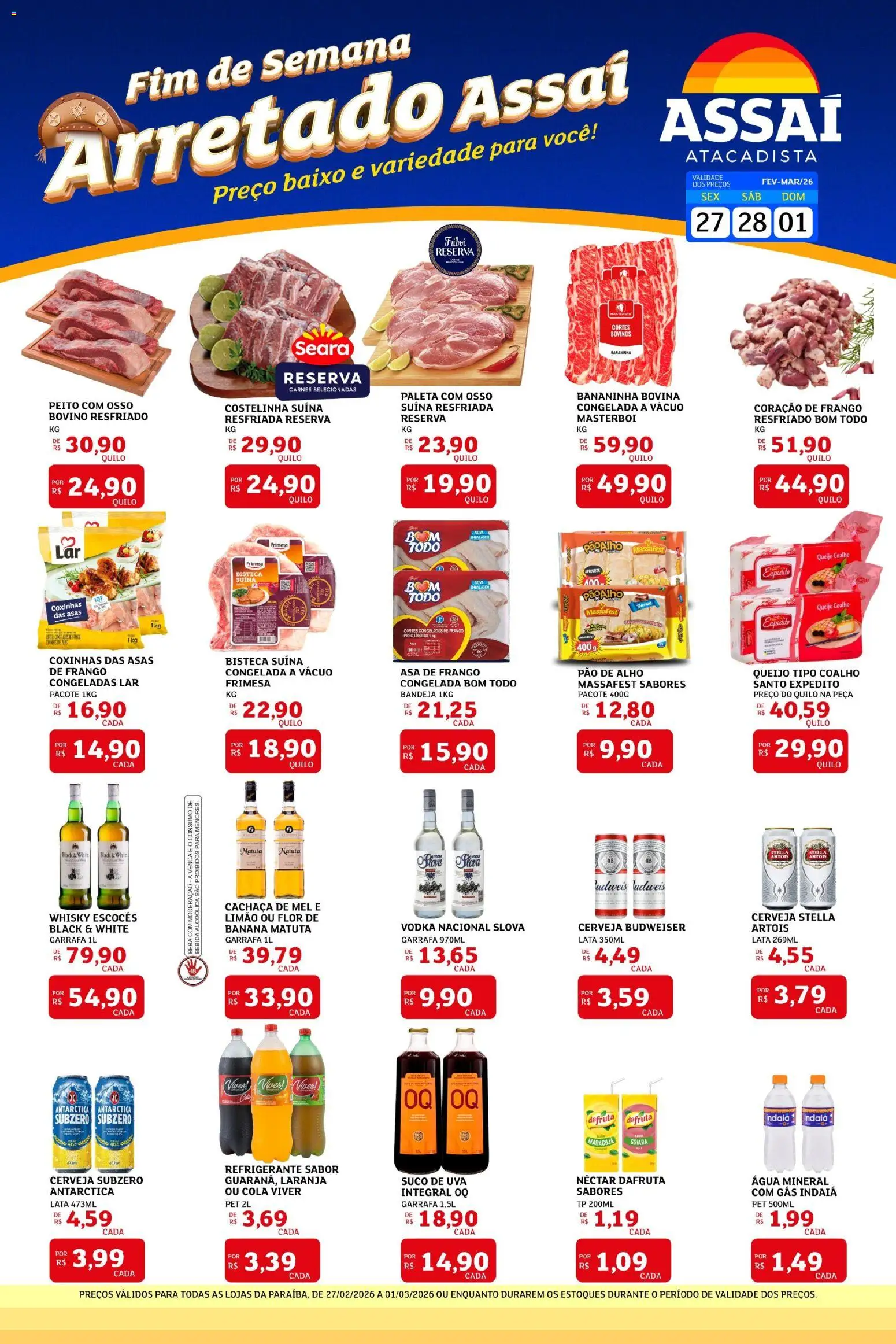 Pré-Visualização do folheto "Encarte - PB" da loja Assaí Atacadista válido a partir de 27/02/2026