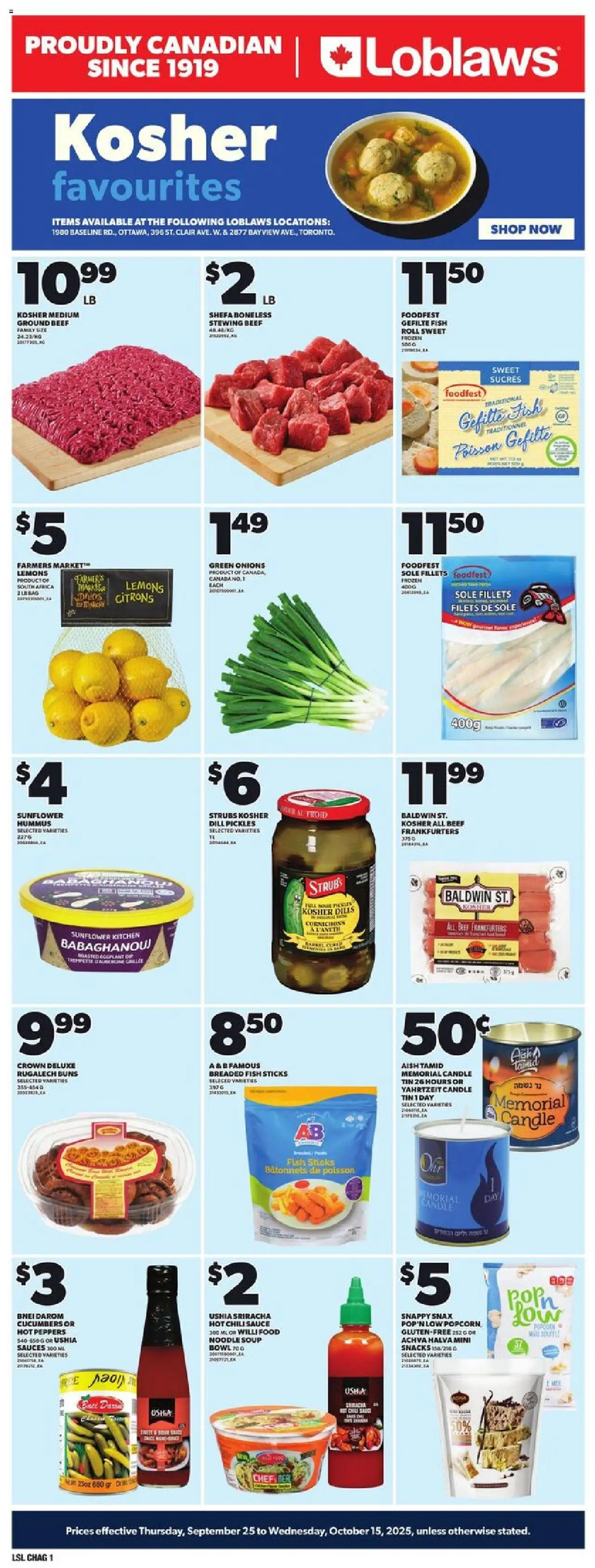 Loblaws flyer valid from Sep 25, 2025 - page number 1