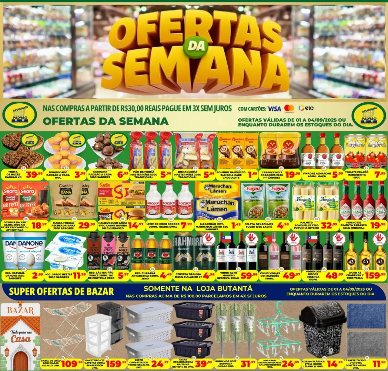 Supermercado Padrão folheto "Ofertas da semana" válido a partir de 01/09/2025 - número de página 1