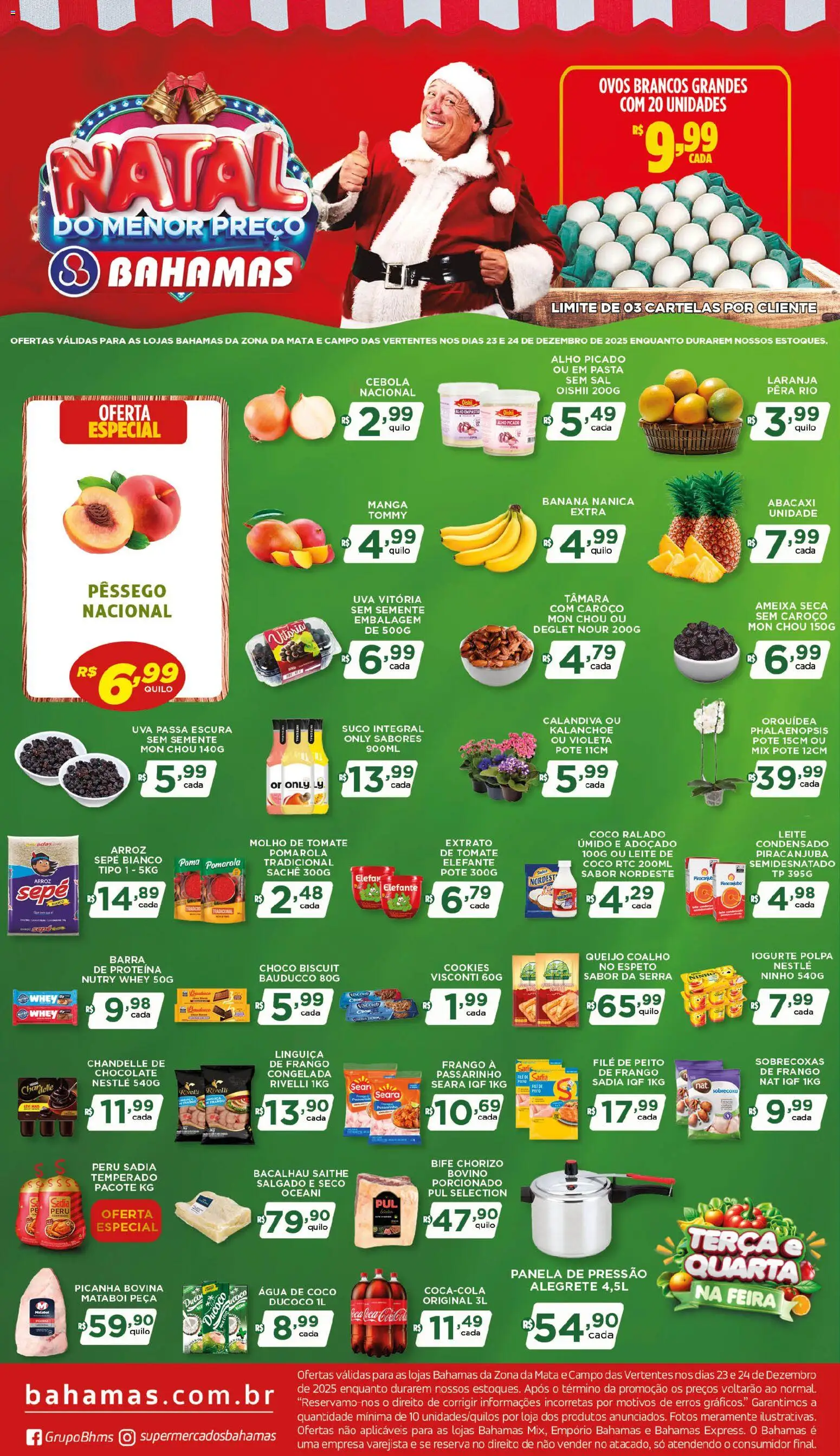 Pré-Visualização do folheto "Ofertas Terça e Quarta na Feira" da loja Bahamas Supermercados válido a partir de 23/12/2025
