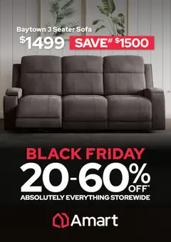 Preview of catalogue Black Friday from shop Amart Furniture valid 21/11/2025