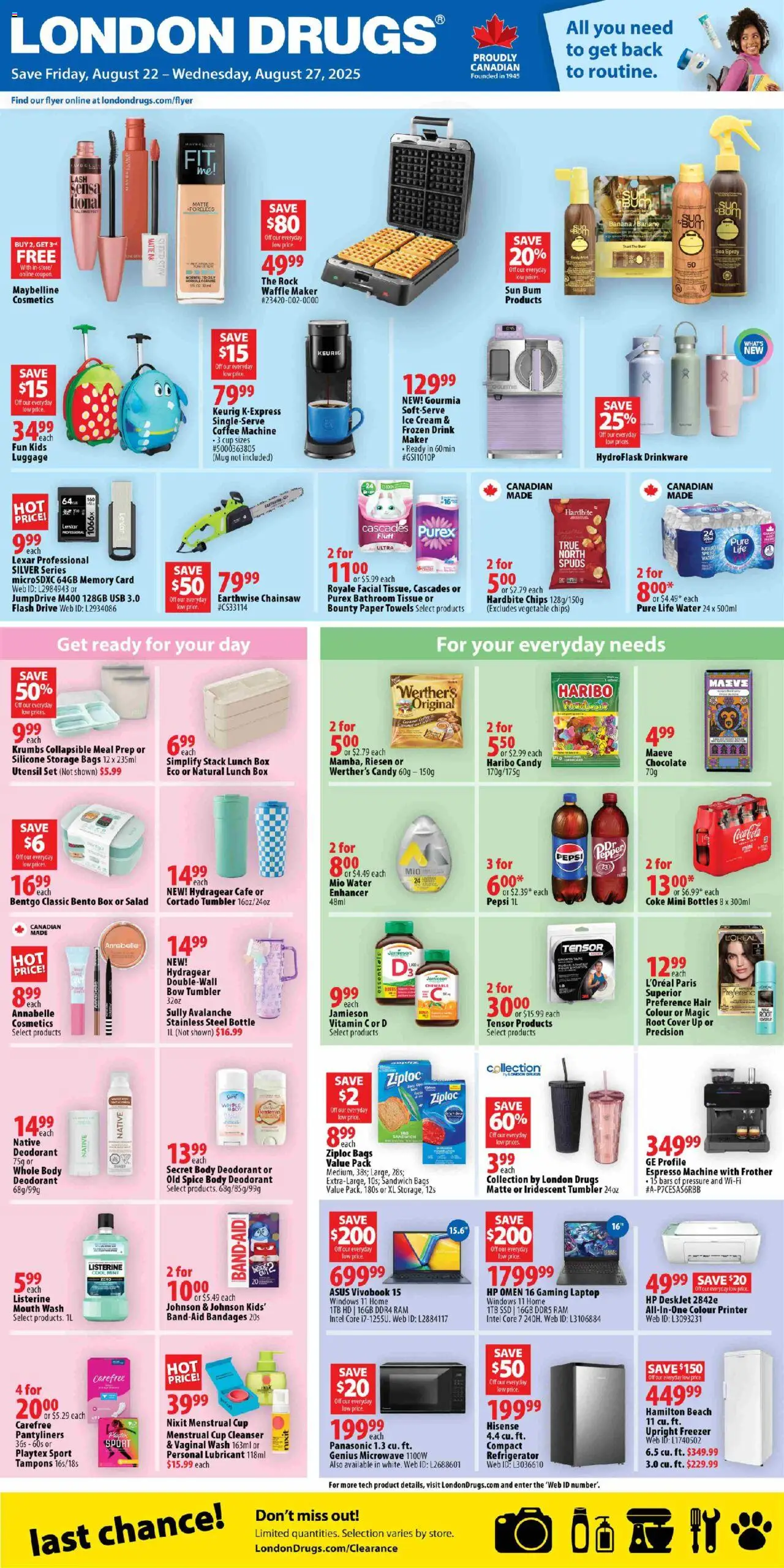 London Drugs flyer valid from Aug 22, 2025 - page number 1