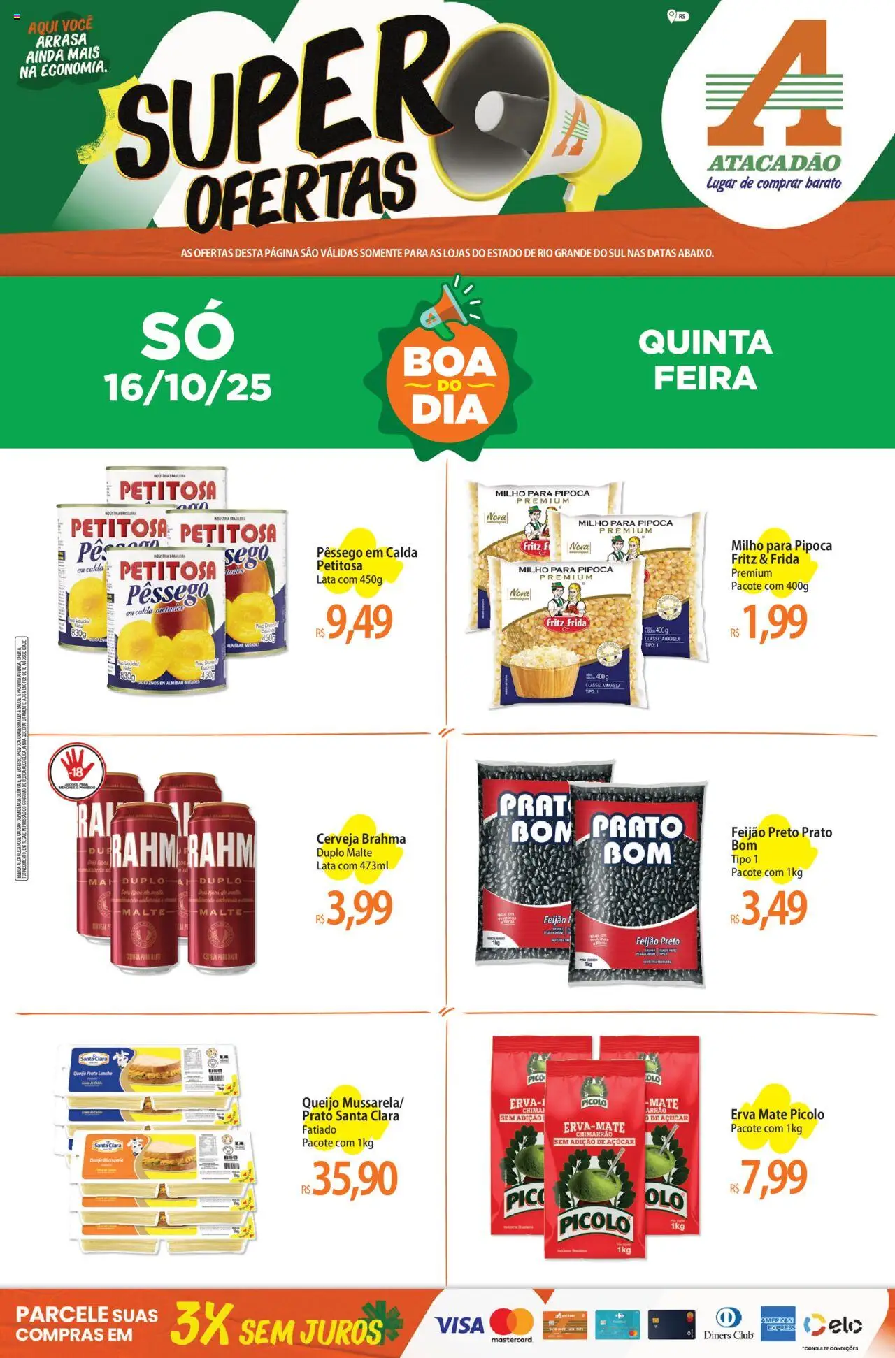 Atacadão folheto "Ofertas - RS" válido a partir de 16/10/2025 - número de página 1