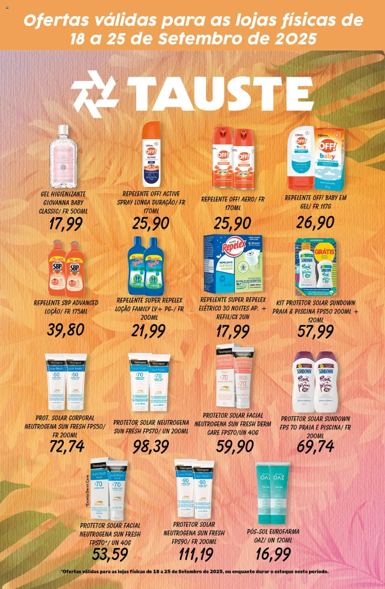 Tauste folheto "Ofertas Especial Perfumaria" válido a partir de 18/09/2025 - número de página 1